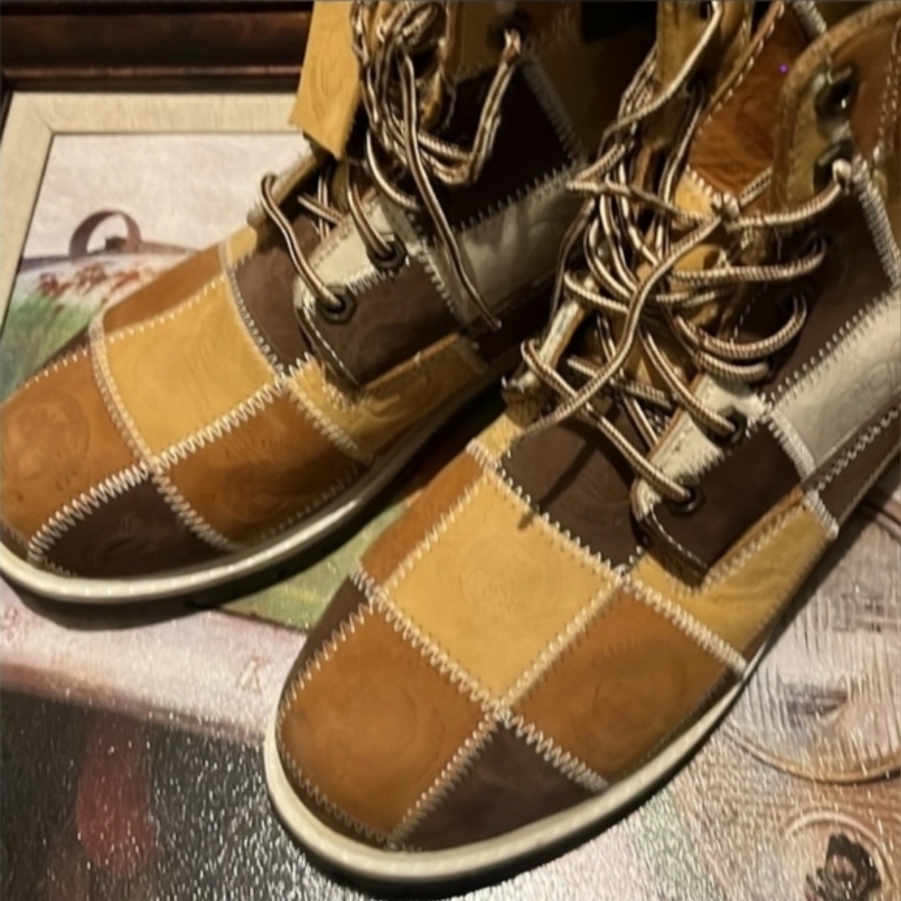 Davoucci Calfskin Leather Jacket & Custom  Timberland Boots Set New  2xL & 12 - Picture 12 of 16